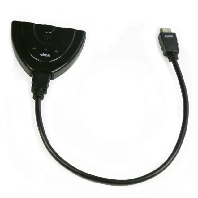 1.4 HDMI splitter med Tre hona-kontakter