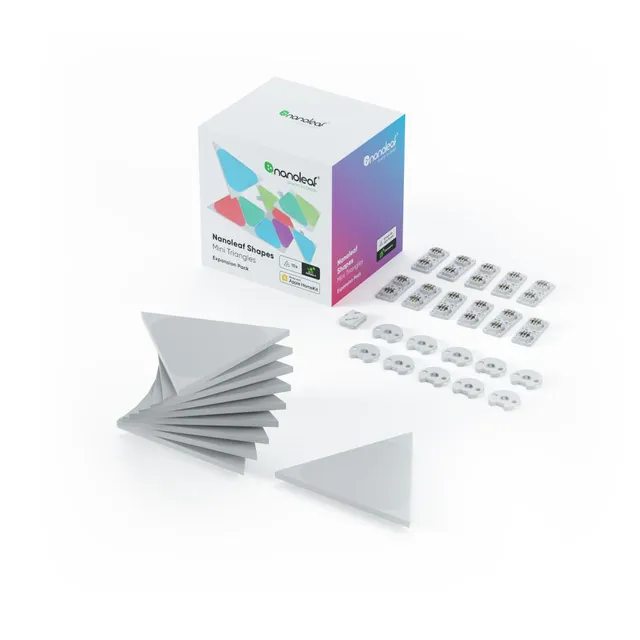 Shapes Mini Expansion Pack - Trådlös belysningsuppsättning - LED x 10 - 0.57 W - klass G - 16 miljoner färger - 1200-6500 K - triangel