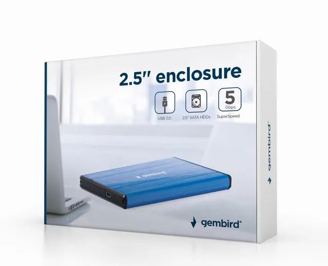 EE2-U3S-3-DB - Förvaringslåda - 2.5 - SATA - USB 3.0 - deep blue