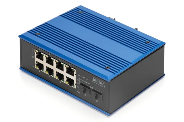- switch - industrial - 12 ports - unmanaged - rack-mountable