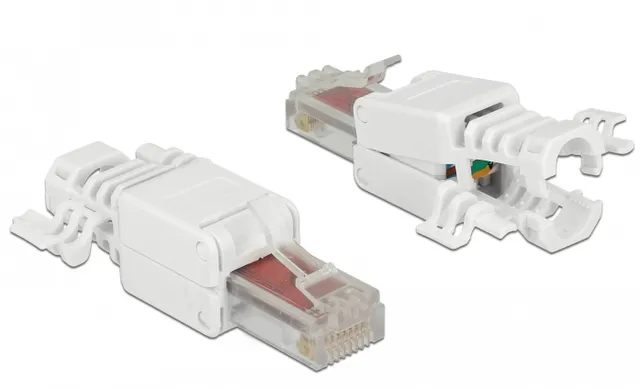 - Nätverkskontakt - RJ-45 (hane) - UTP - CA