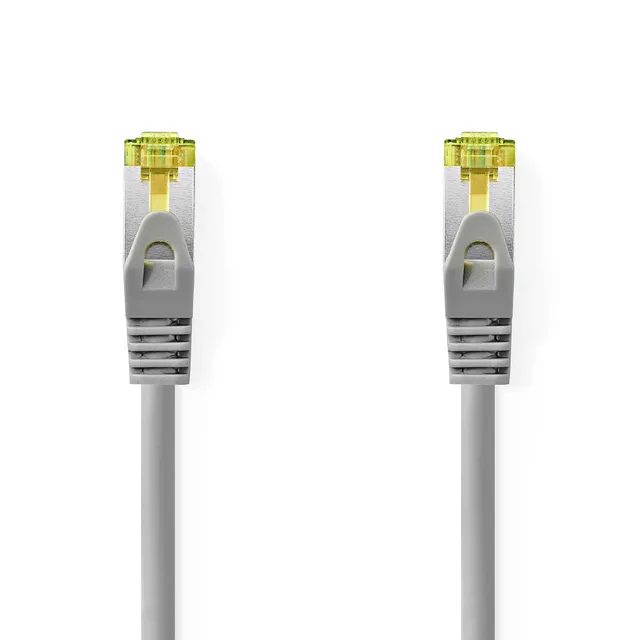 Cat 8.1 nätverkskabel | S/FTP | RJ45 hane | RJ45 hane | 5.00 m | Rund | LSZH | Grå | Label