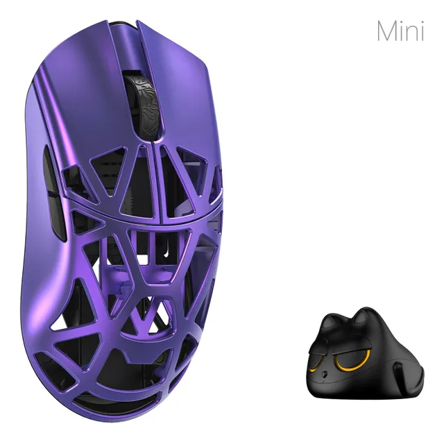 Beast X Mini Pro Solid Sides - Purple (Omron Optical) Wireless 8K Magnesium