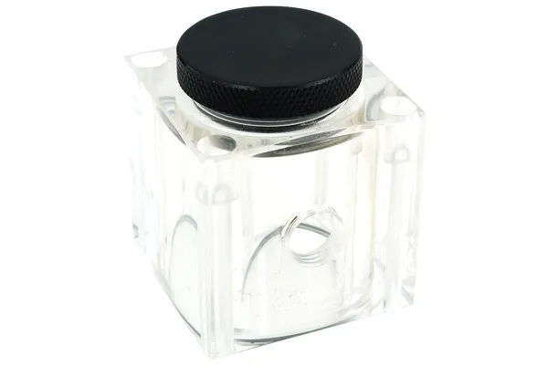 13140, Reservoir, mässing, Plexiglas, Polyoximetylen (POM), Svart, Transparent, Alphacool DC-LT, 49 mm, 49 mm