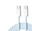 0,5m USB 2.0 USB-C till C kabel för iPhone 15/15 Pro/15 Plus/15 Pro Max 3A 480Mbps 60W blå