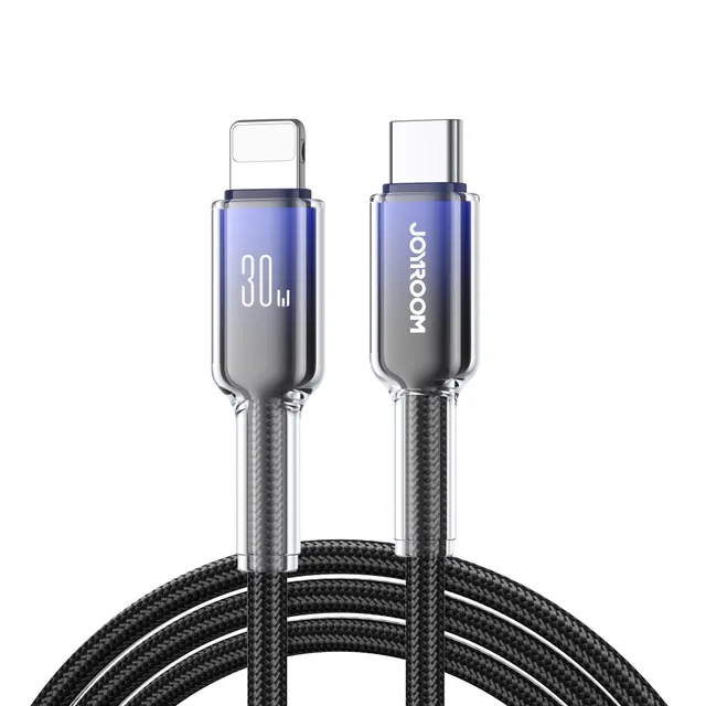 S-A42 Crystal-Clear Series 30W USB-C - Lightning cable 1.2m - black