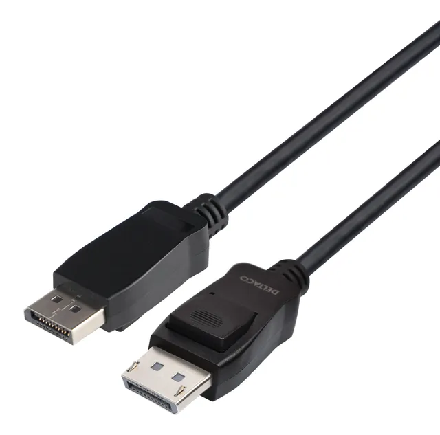 LSZH DisplayPort Kabel 8K Svart (2 meter)