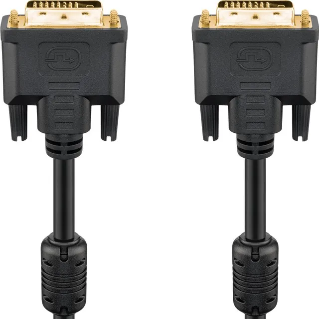 DVI-D Full HD-kabel Dual Link, Guldpläterad DVI-D-kontakt Dual Link (24 + 1 pin) > DVI-D-kontakt Dual Link (24 + 1 pin), 3 m