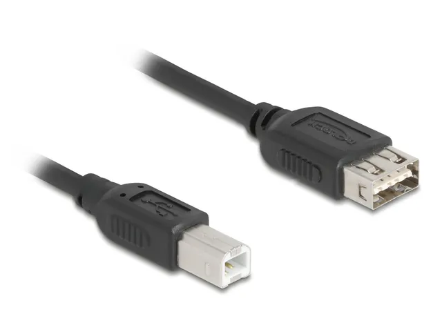 - USB-kabel - USB typ B (hane) till USB (hona) vändbar - USB 2.0 - 20 cm - lättanvänd USB - svart