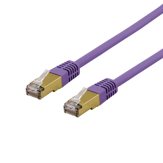 S/FTP Cat6a patch cable 3m 500MHz Deltacertified LSZH purple