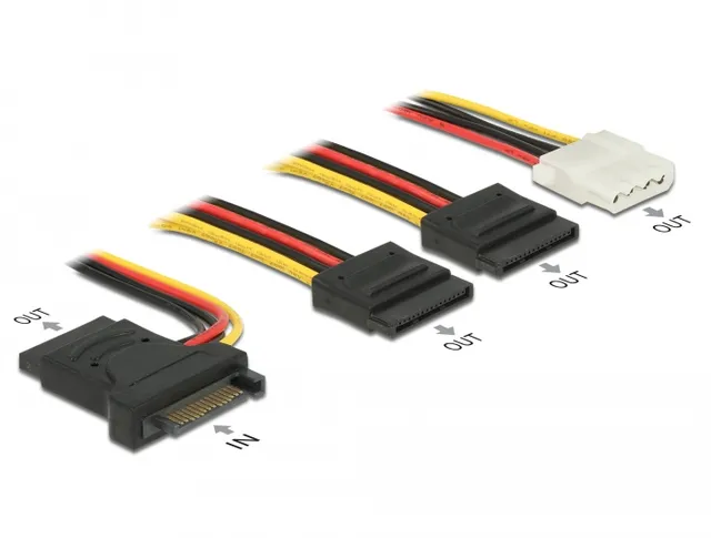 - Strömadapter - SATA-ström till 4 pin inte