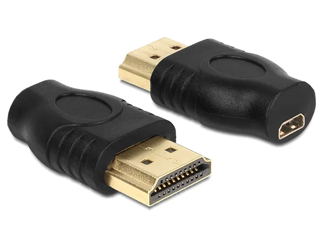 Micro HDMI till HDMI adapter, HDMI Micro-D 19-pin ho, HDMI-A ha