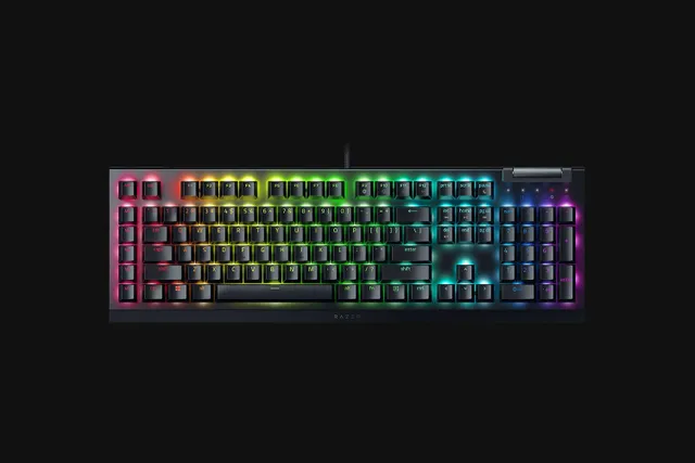 BlackWidow V4 X - Yellow Mechanical (Linear) - Gaming Tangentbord - Engelska (US) - Svart
