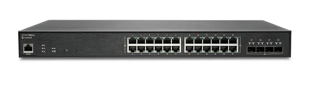 SonicWall Switch SWS14-24FPOE - Switch - Administrerad - 24 x 10/100/1000 (PoE+) + 4 x 10 Gigabit SFP+ - rackmonterbar - PoE+ (410 W) - med 3 års 247-