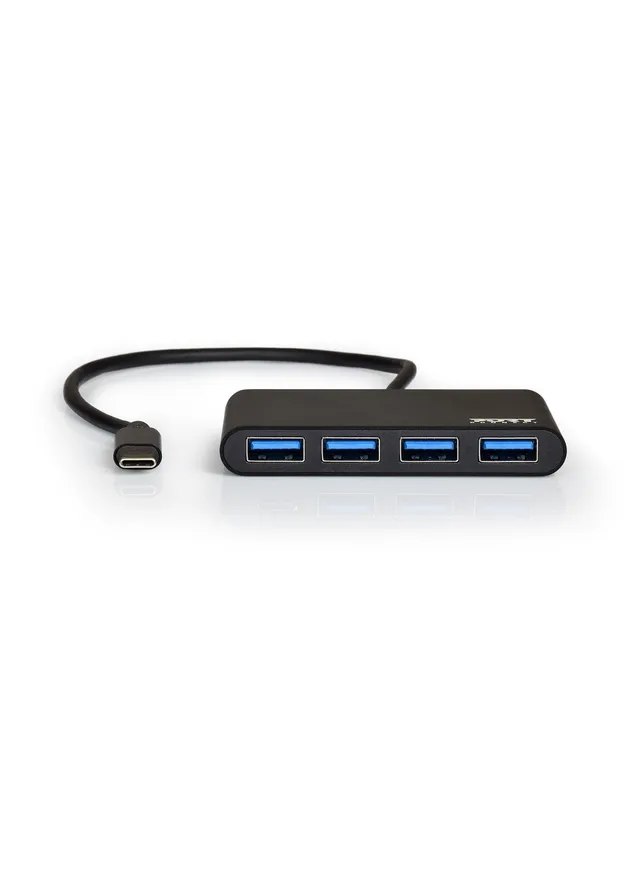 USB-C-adapter 3.0 4-portar Svart