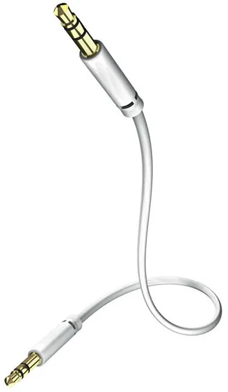 in-akustik Star MP3 Audio Cable - Ljudkabel - mini-phone stereo 3.5 mm hane till mini-phone stereo 3.5 mm hane - 75 cm - skärmad - vit