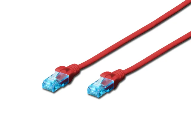 CAT 5e U-UTP Patch Cord - 0.5m - Röd - 0.5m