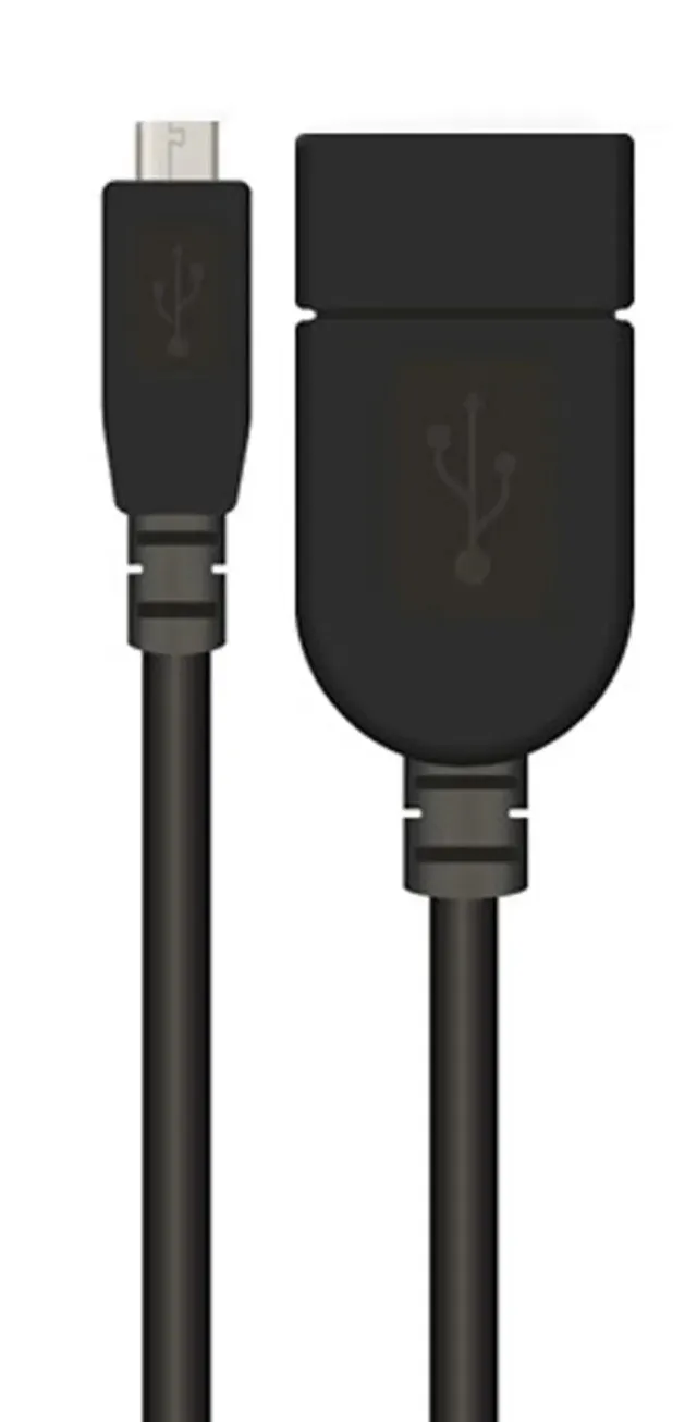 Sinox i-Media - USB-adapter - USB (hona) till mikro-USB typ B (hane) - USB 2.0 - 20 cm - svart