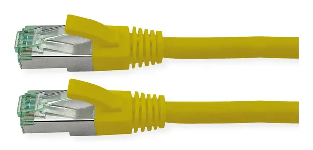 Recycled Material patch cable - 20 m - yellow pantone 135C - Gul