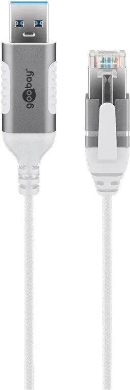 74384, USB 3.0 typ A, RJ45, 15 m, vit