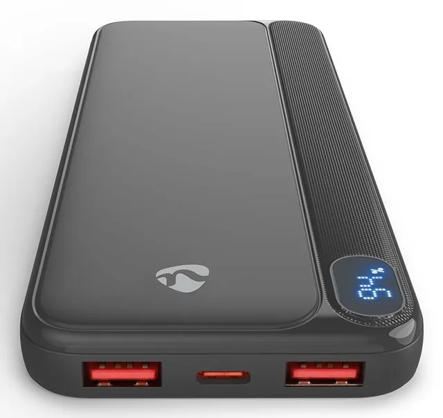 Powerbank | 10000 mAh | 20 W | 1.5 / 1.67 / 2.0 / 2.22 / 3.0 A | Enhetens utgångsanslutning: 1x USB-C™ / 2x USB-A | Enhetens ströminmatningsanslutning: 1x USB-C™ | Lithium-Polymer | Display