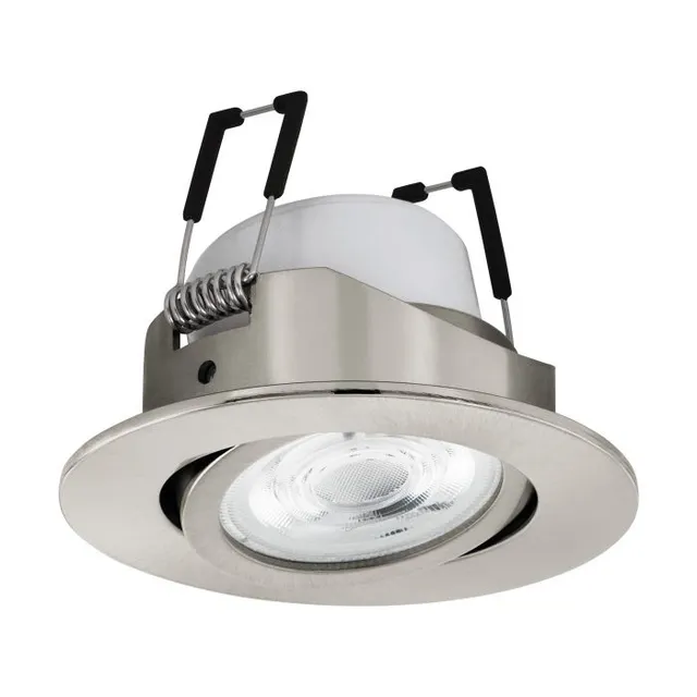 SALICETO-Z recessed spot RGB+TW 5W Ø88 mm brushed steel
