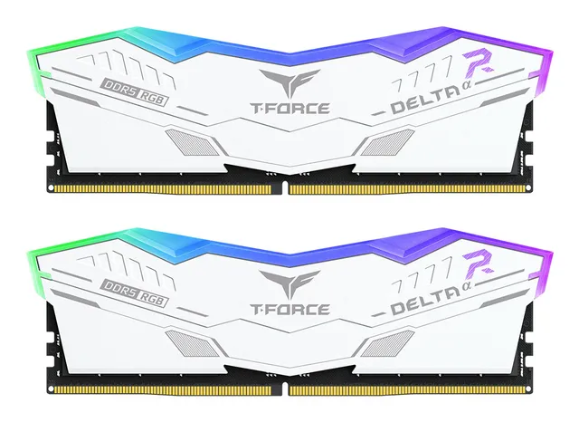 T-Force Deltaα RGB DDR5-6000 - 32GB - CL30 - Dual Channel (2 pcs) - AMD EXPO - Vit med RGB