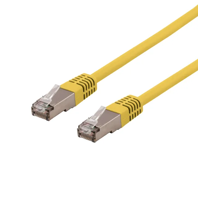 U/FTP Cat6a patch cable, LSZH, 1m, yellow