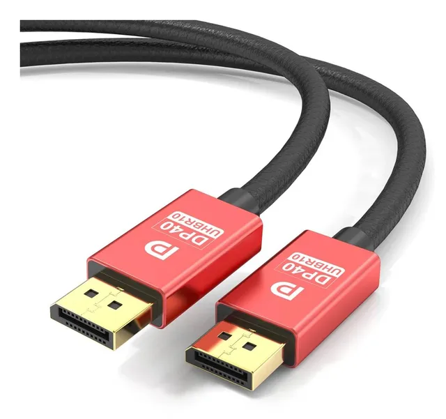 Certified Cables 3m VESA Certified nylonflätad Displayport 2.1 kabel DP40 UHBR10 40Gbps 8K60H 4K144Hz