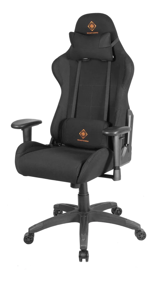 gamingstol i Nylon, Svankstöd, Nackkudde - svart