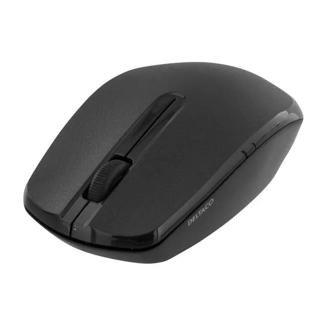 trådlös optisk mus, 2 knappar och scroll, 1000 DPI, USB, sva