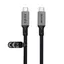 1,5 m USB4 USB-C till C nylonflätad kabel PD3.1 240W 40G 8K60Hz 4K144Hz grå