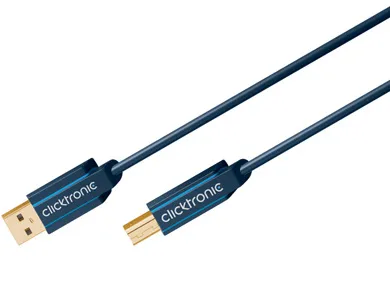 Adapterkabel från USB-A till USB-B 2.0 Premiumkabel | USB A-kontakt USB B 2.0-kontakt | 3,0 m | 480 Mbit/s