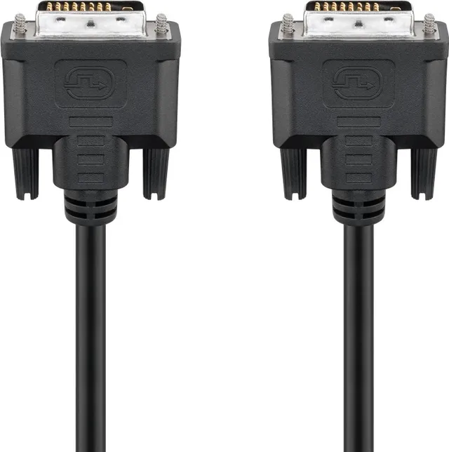 DVI-D Full HD-kabel Dual Link, Nickel DVI-D-kontakt Dual Link (24 + 1 pin) > DVI-D-kontakt Dual Link (24 + 1 pin), 3 m
