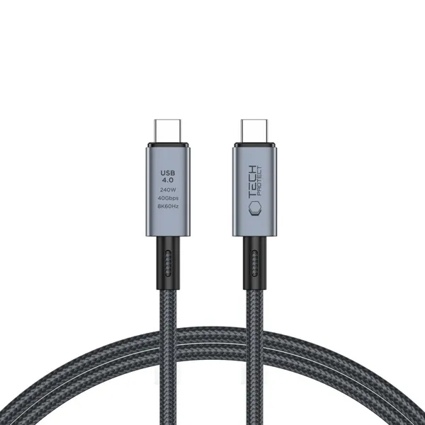UltraBoost Max USB-C 4.0 / USB-C 4.0 PD 240W 8K 40Gbps 1m Cable - Grey