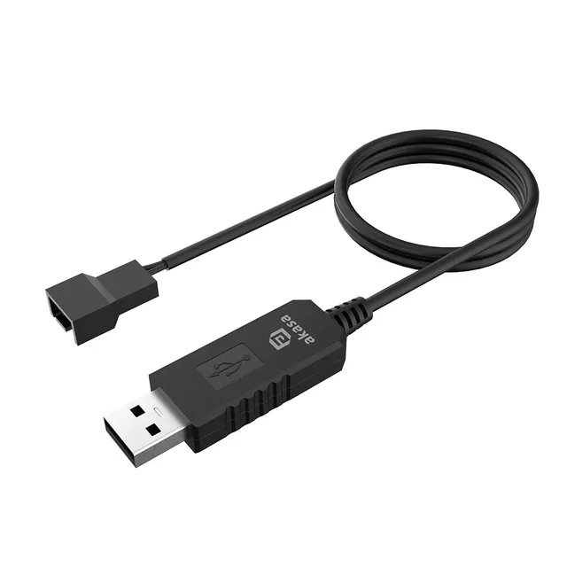 USB to 3-Pin / 4-Pin 5V to 12V PC Fan adapter cab