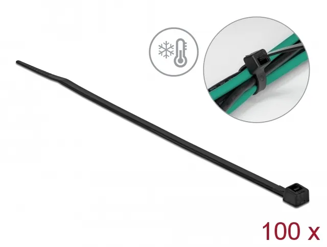 - Kabelsamlare - kallresistent - 15 cm - svart (paket om 100)