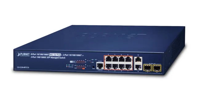 GS-5220-8P2T2S - Switch - Administrerad - 8