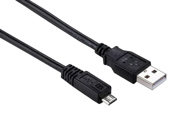 - USB-kabel - mikro-USB typ B (hane) till US