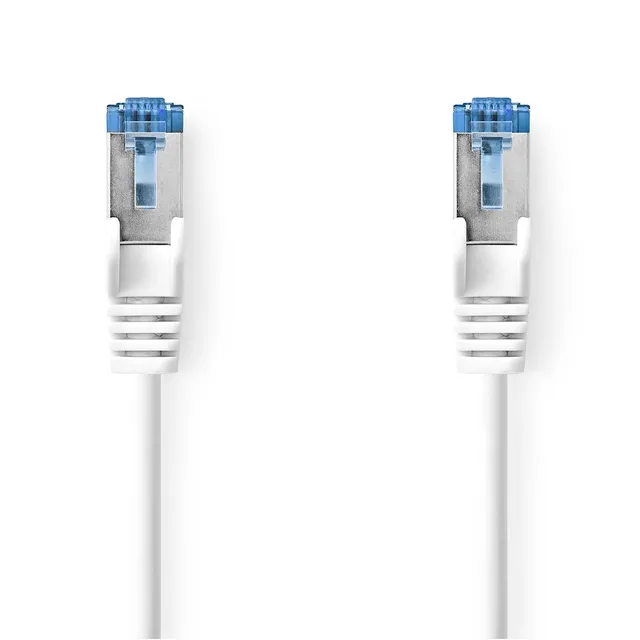 CAT6a nätverkskabel | S/FTP | RJ45 hane | RJ45 hane | 0.25 m | Snagless | Rund | LSZH | Vit | Låda