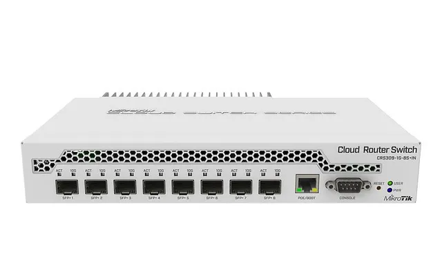 CRS309-1G-8S+IN 9-Port Switch (8x 10G SFP+ / 1x 1G RJ45)