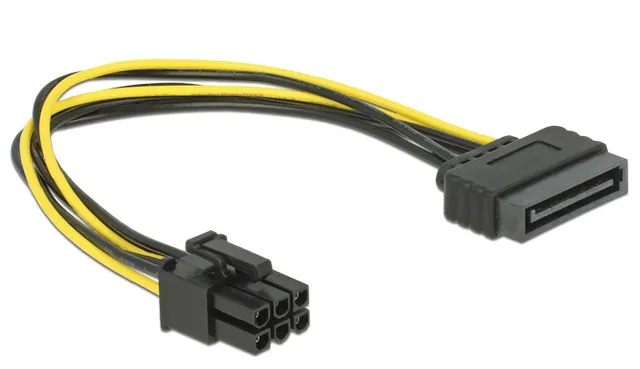 Power SATA 15 pin > 6 pin PCI Express - 20cm