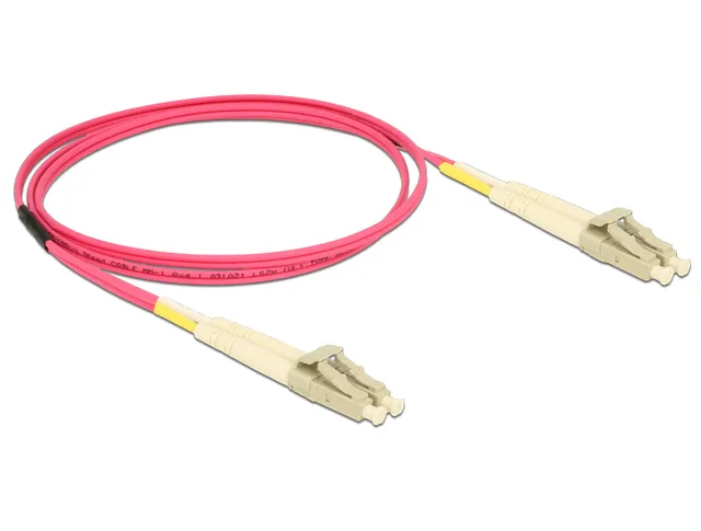 - Nätverkskabel - LC multiläge (hane) till LC multiläge (hane) - 1 m - 1 m - fiberoptisk - 50/125 mikron - OM4 - halogenfri - violett