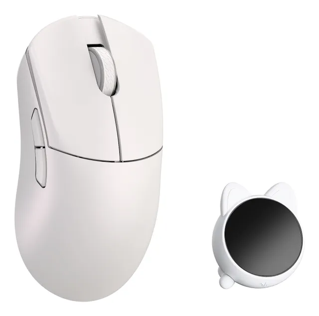 Huan - White (Omron Optical) Wireless 8K Magnesium Mouse