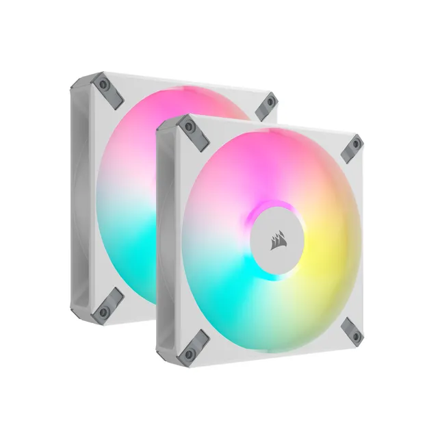 iCUE AF140 RGB Elite, 140 mm, PWM, nestelaakeri, ARGB -tuuletinsarja, 2 kpl, musta