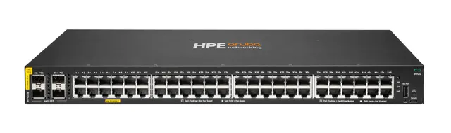 HPE Aruba Networking CX 6000 48p 10M/100M/1G Class4 PoE 4p SFP 1G 740W Switch - Switch - Administrerad - 48 x 10/100/1000 (PoE+) + 4 x gigabit SFP (up