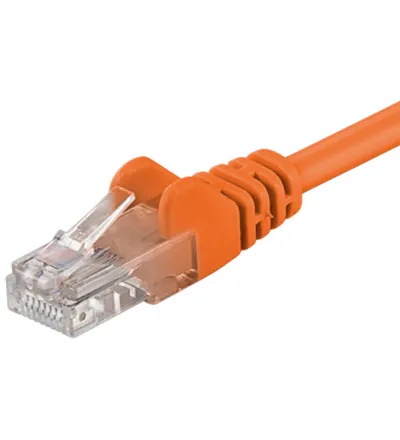 Patchkabel CAT 5e, U/UTP, orange, 5 m kopparklädd aluminiumtråd (CCA)