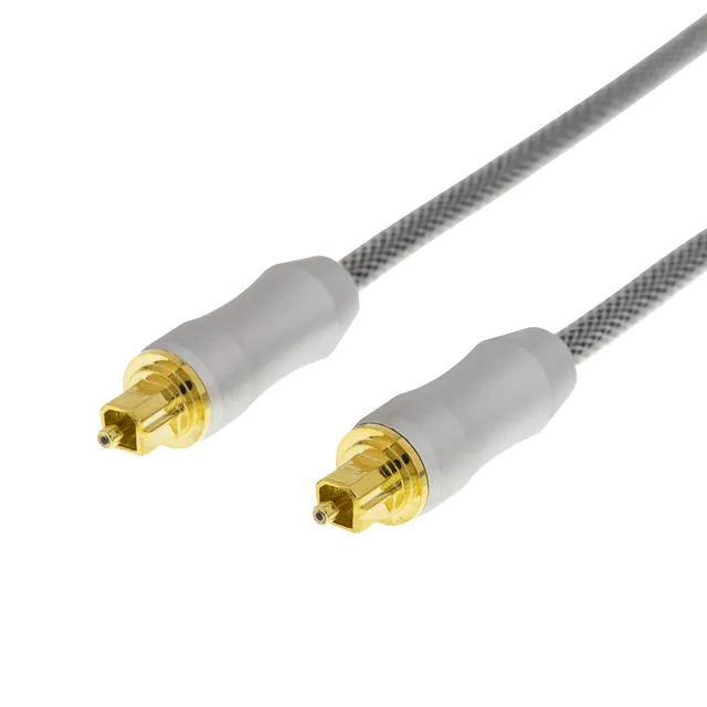 High End Toslink Cable optical cable digital audio 2m - Silver