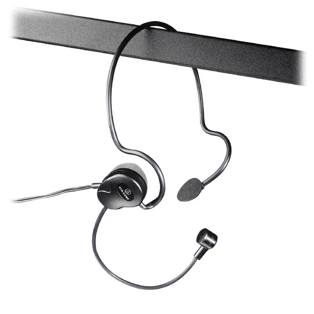 ATR COMC - Headset - montering bakom nacken - kabelansluten - svart