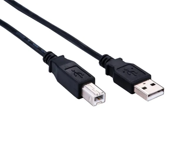 - USB-kabel - USB typ B (hane) till USB (han